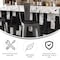 Flash Furniture Clear Coat Metal Bar Stool & Black Poly Seat XU-DG-TP001B-30-PL1B-GG - alternate 3